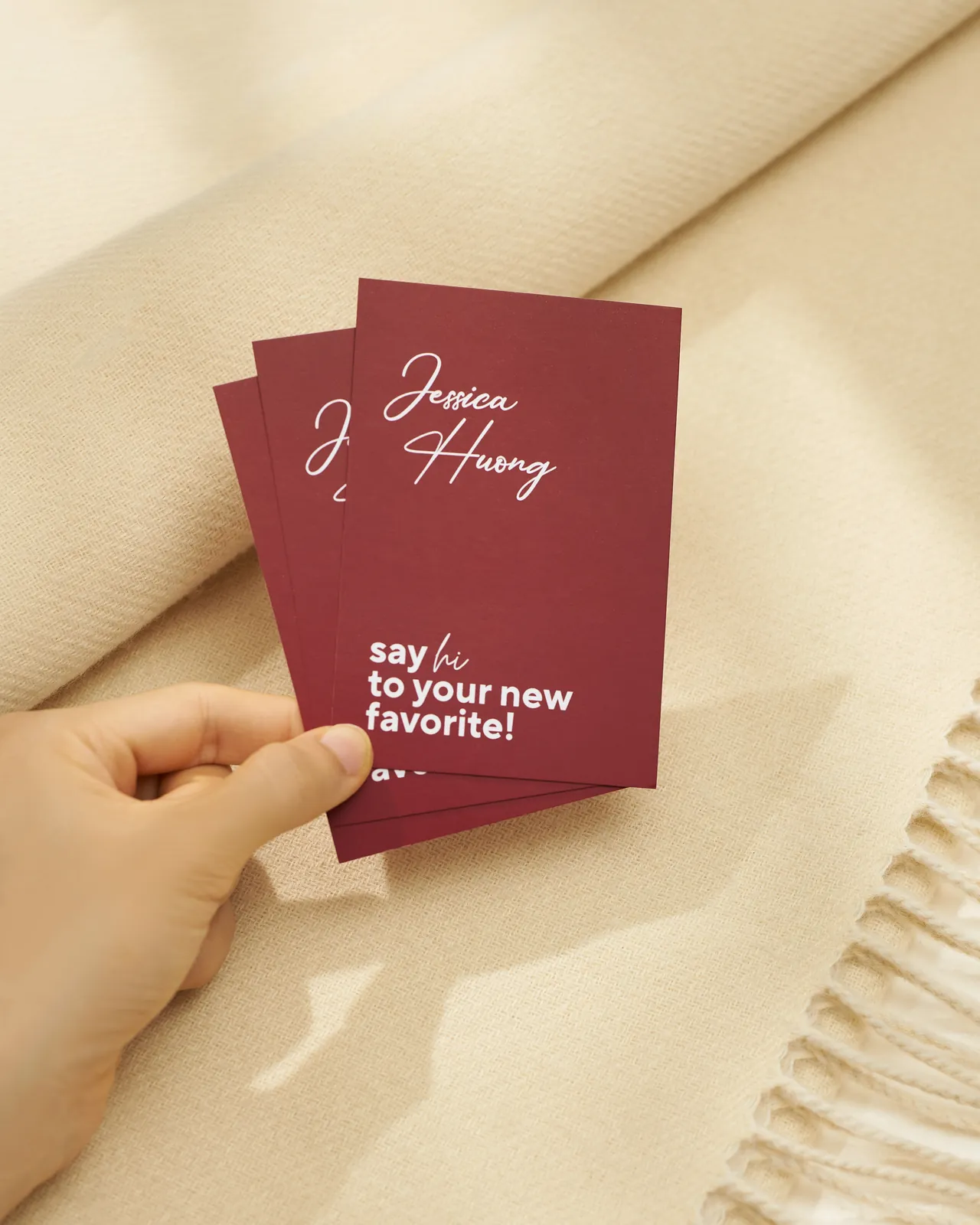 Thank you card tối giản một màu mực